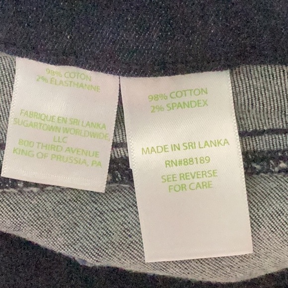 LILLY PULITZER DARK BLUE WASH SKINNY JEANS RAW HEM SIZE 2 - Picture 12 of 12